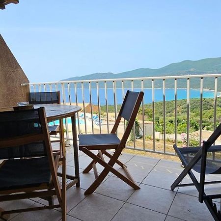 Chalereux T2 Vue Mer Et Piscine Alba Rossa Serra-di-Ferro  Exterior foto