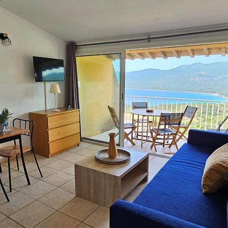 Chalereux T2 Vue Mer Et Piscine Alba Rossa Serra-di-Ferro  Exterior foto